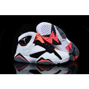 Air Jordan 7 Retro Shoes Orange White-Black