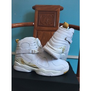 Air Jordan 8 Retro Shoes Gold White Air Jordan 8 Retro Shoes Gold White