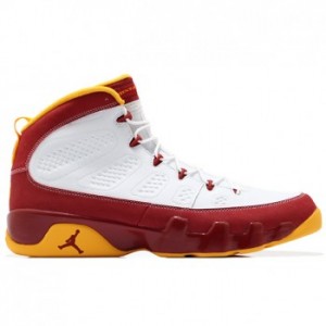 Air Jordan 9 Bentley Ellis White Dark Cayenne-University Gold A09008