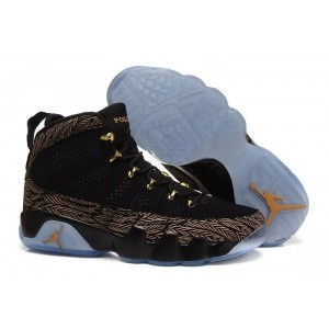 Air Jordan 9 DB Doernbecher Black Metallic Gold White Men Women Shoes