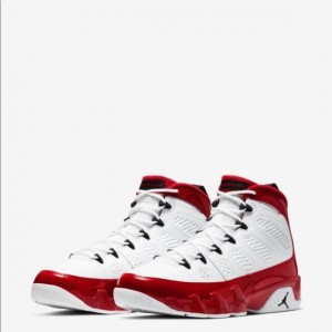 Air Jordan 9 White Red Shoes