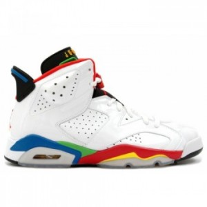 Air jordan 6 Retro Olympic Flag White Red Green Blue A06006 (1)