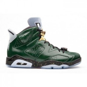 Air jordan 6 Retro Pure Green Metallic Gold-Chilling Red-Black