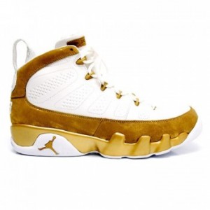 Air jordan Retro 9 Premio Bin 23 White Metallic Gold A09011