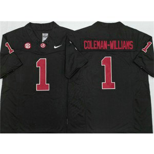 Alabama Crimson Tide 1 Alexander Coleman-Williams Jr Black 2026 F.U.S.E. Vapor Limited Men Jersey
