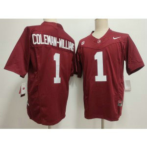 Alabama Crimson Tide 1 Ryan Coleman-Williams Red F.U.S.E. Vapor Limited Men Jersey