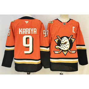 Anaheim Ducks 9 Kariya Orange New Men Jersey