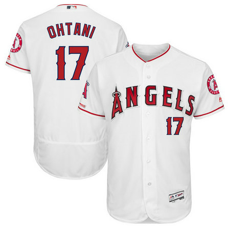 Angels 17 Shohei Ohtani White 150th Patch Flexbase Jersey
