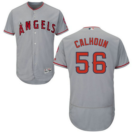 Angels 56 Kole Calhoun Gray Flexbase Jersey