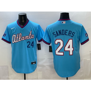 Atlanta Braves 24 Deion Sanders Powder 2026 City Connect Cool Base Men Jersey
