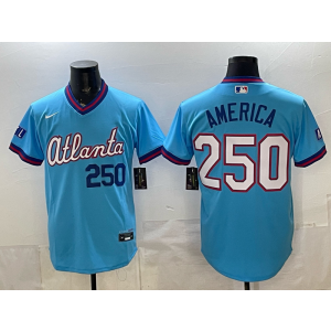 Atlanta Braves 250 America Blue 2026 City Connect Cool Base Men Jersey