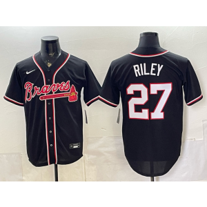 Atlanta Braves 27 Riley 2026 Black Out Cool Base Men Jersey