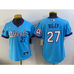 Atlanta Braves 27 Riley Powder 2026 City Connect Cool Base Women Jersey