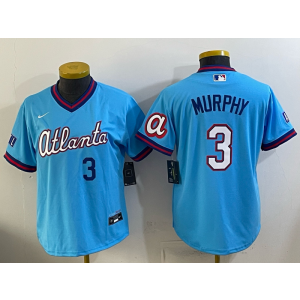 Atlanta Braves 3 Dale Murphy Blue 2026 City Connect Cool Base Women Jersey