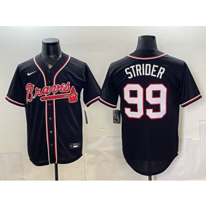 Atlanta Braves 99 Strider 2026 Black Out Cool Base Men Jersey