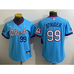 Atlanta Braves 99 Strider Blue 2026 City Connect Cool Base Women Jersey