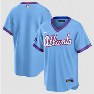 Atlanta Braves Blank Powder Blue 2026 City Connect Cool Base Men Jersey Atlanta Braves Blank Powder Blue 2026 City Connect Cool Base Men Jersey