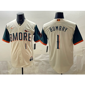 Baltimore Orioles 1 Bumbry Natural 2026 City Connect Cool Base Men Jersey Baltimore Orioles 1 Bumbry Natural 2026 City Connect Cool Base Men Jersey