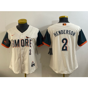 Baltimore Orioles 2 Gunnar Henderson Natural 2026 City Connect Cool Base Women Jersey