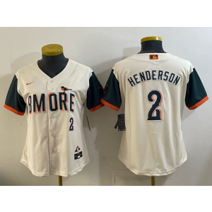 Baltimore Orioles 2 Gunnar Henderson Natural 2026 City Connect Cool Base Youth Jersey