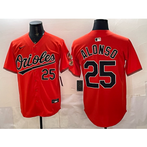 Baltimore Orioles 25 Alonso Orange Cool Base Men Jersey Baltimore Orioles 25 Alonso Orange Cool Base Men Jersey