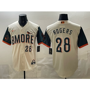 Baltimore Orioles 28 Rogers Natural 2026 City Connect Cool Base Men Jersey Baltimore Orioles 28 Rogers Natural 2026 City Connect Cool Base Men Jersey