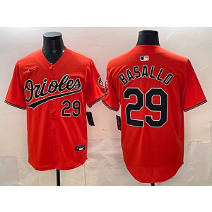 Baltimore Orioles 29 Basallo Orange Cool Base Men Jersey Baltimore Orioles 29 Basallo Orange Cool Base Men Jersey