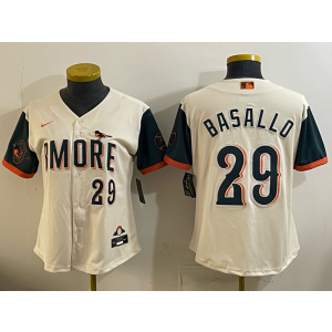 Baltimore Orioles 29 Samuel Basallo Natural 2026 City Connect Cool Base Women Jersey