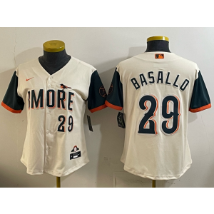 Baltimore Orioles 29 Samuel Basallo Natural 2026 City Connect Cool Base Youth Jersey