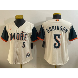 Baltimore Orioles 5 Brooks Robinson Natural 2026 City Connect Cool Base Youth Jersey