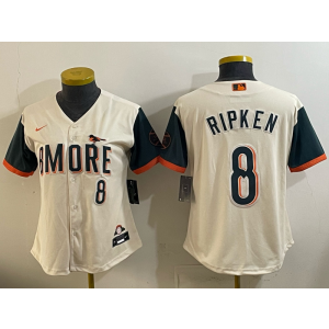 Baltimore Orioles 8 Cal Ripken Natural 2026 City Connect Cool Base Women Jersey