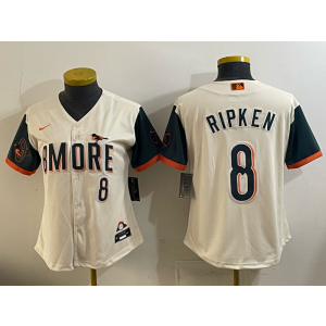 Baltimore Orioles 8 Cal Ripken Natural 2026 City Connect Cool Base Youth Jersey