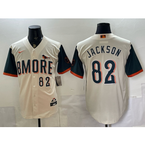 Baltimore Orioles 82 Jackson Natural 2026 City Connect Cool Base Men Jersey