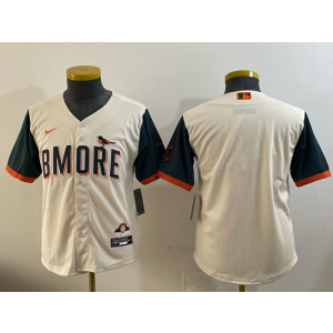 Baltimore Orioles Blank Natural 2026 City Connect Cool Base Youth Jersey