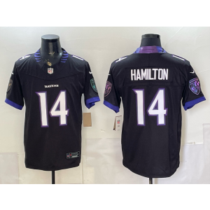 Baltimore Ravens 14 Kyle Hamilton Black 2026 New F.U.S.E. Vapor Limited Men Jersey