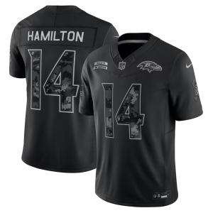 Baltimore Ravens 14 Kyle Hamilton Black 2026 Salute to Service F.U.S.E. Vapor Limited Men Jersey