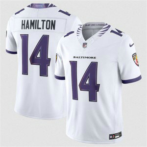 Baltimore Ravens 14 Kyle Hamilton White 2026 New F.U.S.E. Vapor Limited Men Jersey