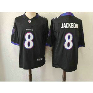 Baltimore Ravens 8 Lamar Jackson Black 2026 New F.U.S.E. Vapor Limited Men Jersey