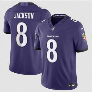 Baltimore Ravens 8 Lamar Jackson Purple 2026 New F.U.S.E. Vapor Limited Men Jersey