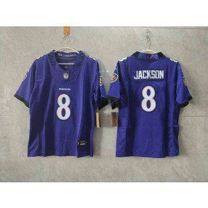 Baltimore Ravens 8 Lamar Jackson Purple 2026 New F.U.S.E. Vapor Limited Women Jersey