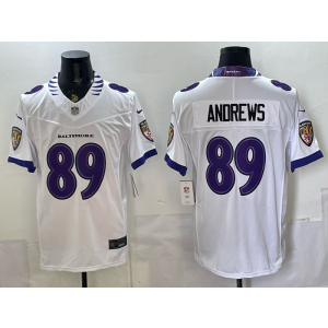 Baltimore Ravens 89 Mark Andrews White 2026 New F.U.S.E. Vapor Limited Men Jersey