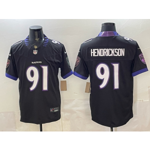Baltimore Ravens 91 Hendrickson Black 2026 New F.U.S.E. Vapor Limited Men Jersey