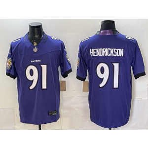 Baltimore Ravens 91 Hendrickson Purple 2026 New F.U.S.E. Vapor Limited Men Jersey