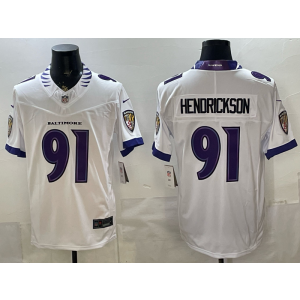 Baltimore Ravens 91 Hendrickson White 2026 New F.U.S.E. Vapor Limited Men Jersey