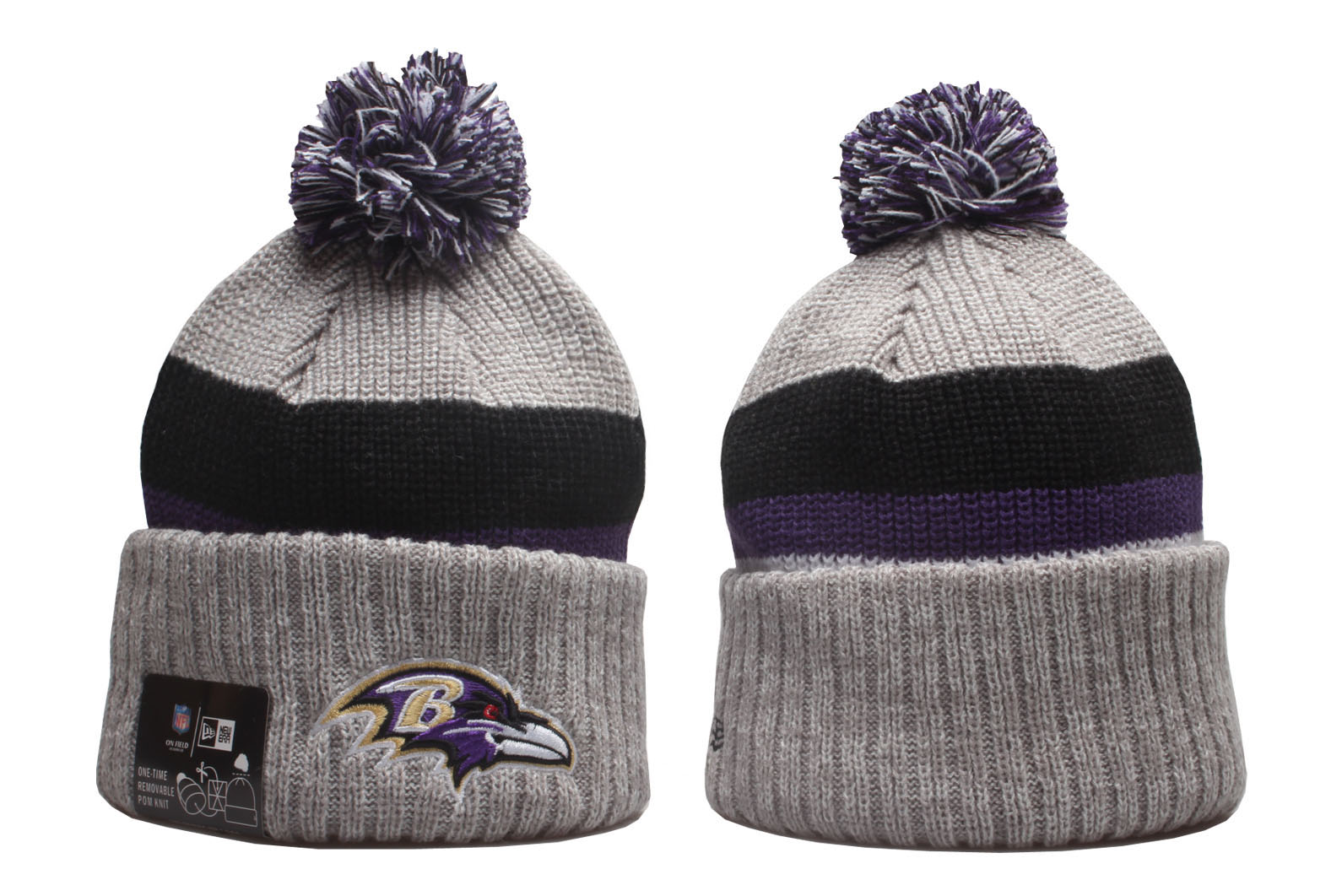 Baltimore Ravens Beanies yp grey