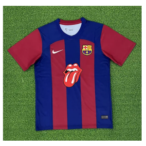 Barcelona jersey with Rolling Stones logo