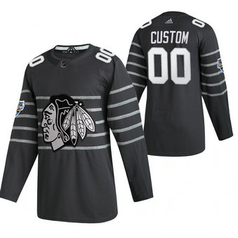 Blackhawks Customized Gray 2020 NHL All-Star Game Adidas Jersey