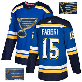 Blues 15 Robby Fabbri Blue Glittery Edition Adidas Jersey