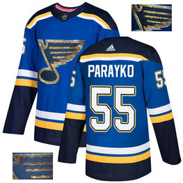 Blues 55 Colton Parayko Blue Glittery Edition Adidas Jersey