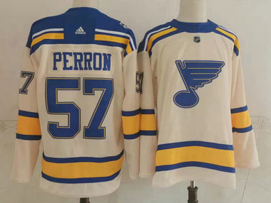 Blues 57 David Perron Cream 2022 Winter Classic Adidas Jersey Blues 57 David Perron Cream 2022 Winter Classic Adidas Jersey